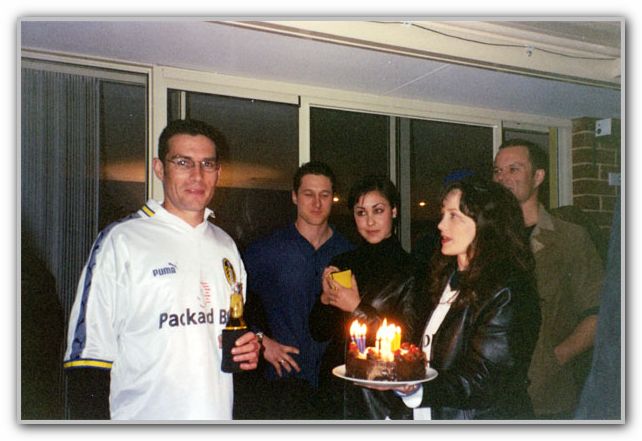 CJ & BJ with friends at CJ 30th Surprise Bday party at Hardy Rd